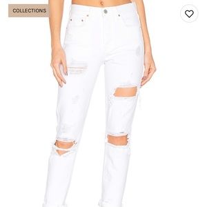 Karolina high rise grlfrnd white jeans